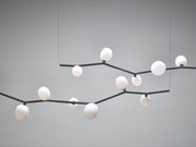Verdant Horizontal, White powder coated metal, 7, Light Pink